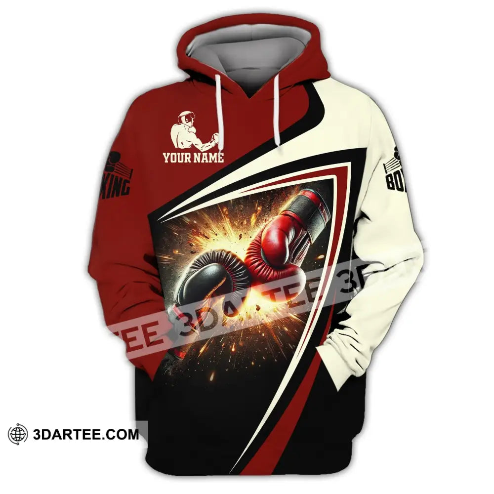 Unisex Shirt Custom Name Boxing Polo Long Sleeve Love T-Shirt Hoodie / S T-Shirt