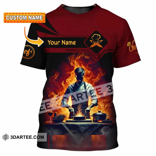 Unisex Shirt Custom Name Chef Gift For Chefs T-Shirt
