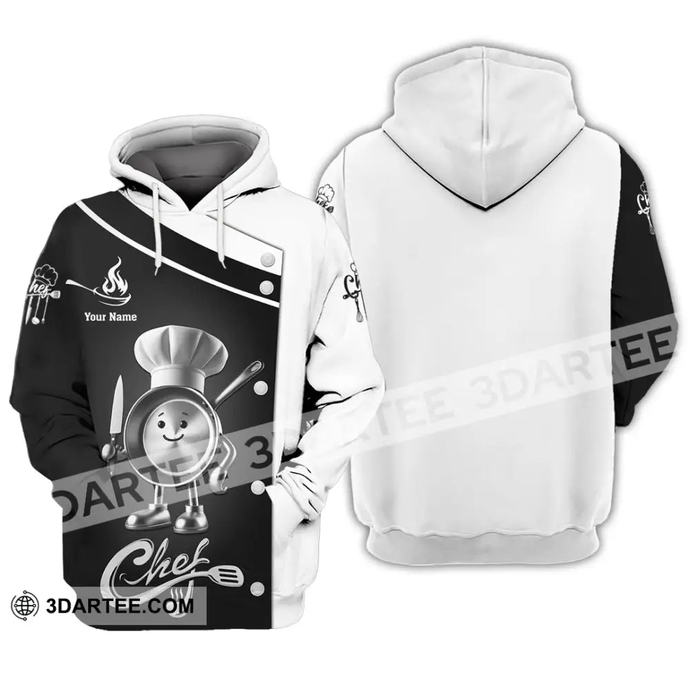 Unisex Shirt Custom Name Chef Polo Long Sleeve Hoodie / S T-Shirt