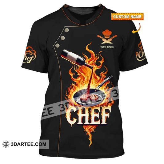 Unisex Shirt Custom Name Chef Polo Long Sleeve T-Shirt