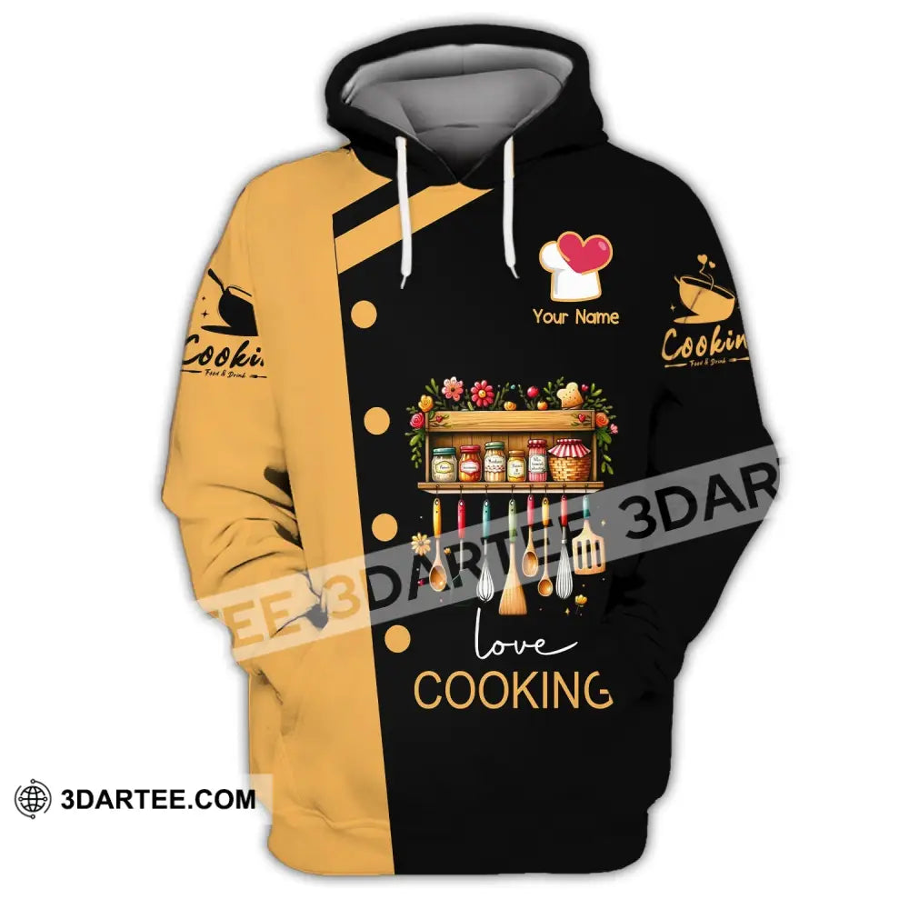 Unisex Shirt - Custom Name Cooking Hoodie / S T-Shirt
