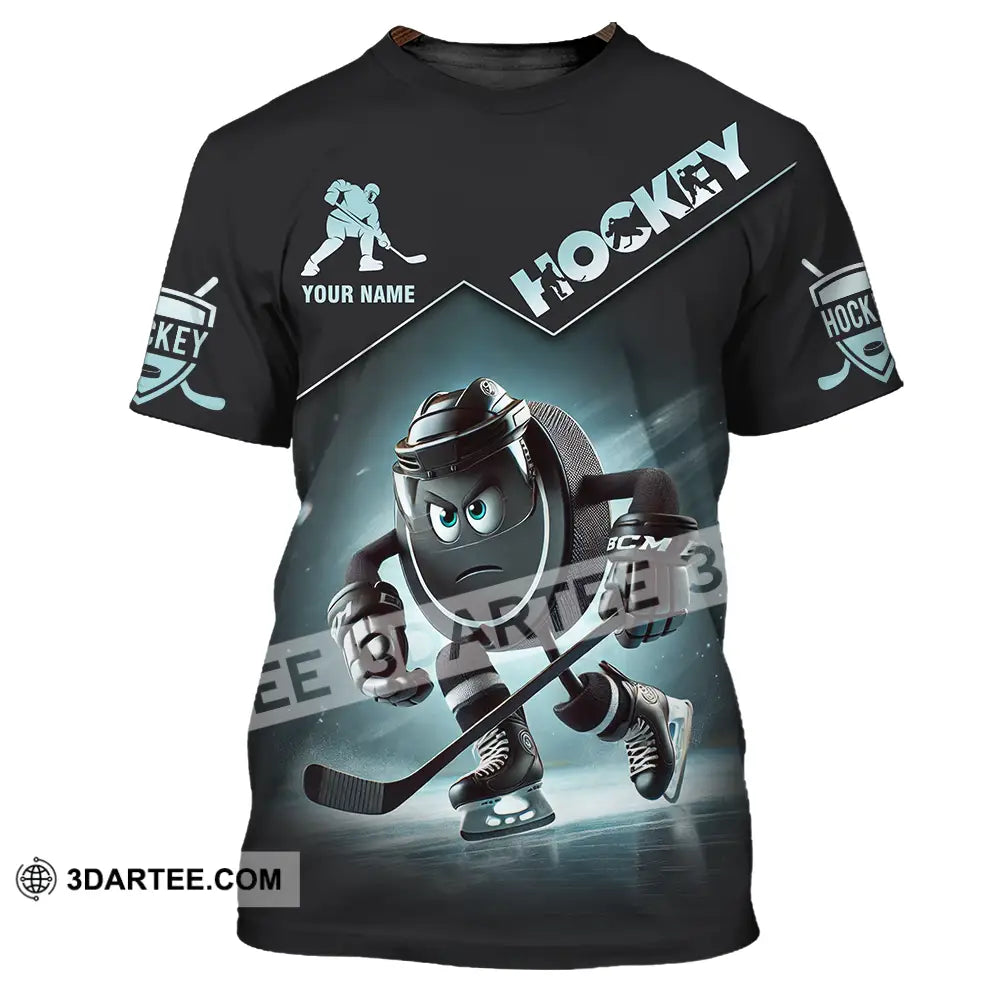 Unisex Shirt - Custom Name Dark Hockey T-Shirt / S T-Shirt
