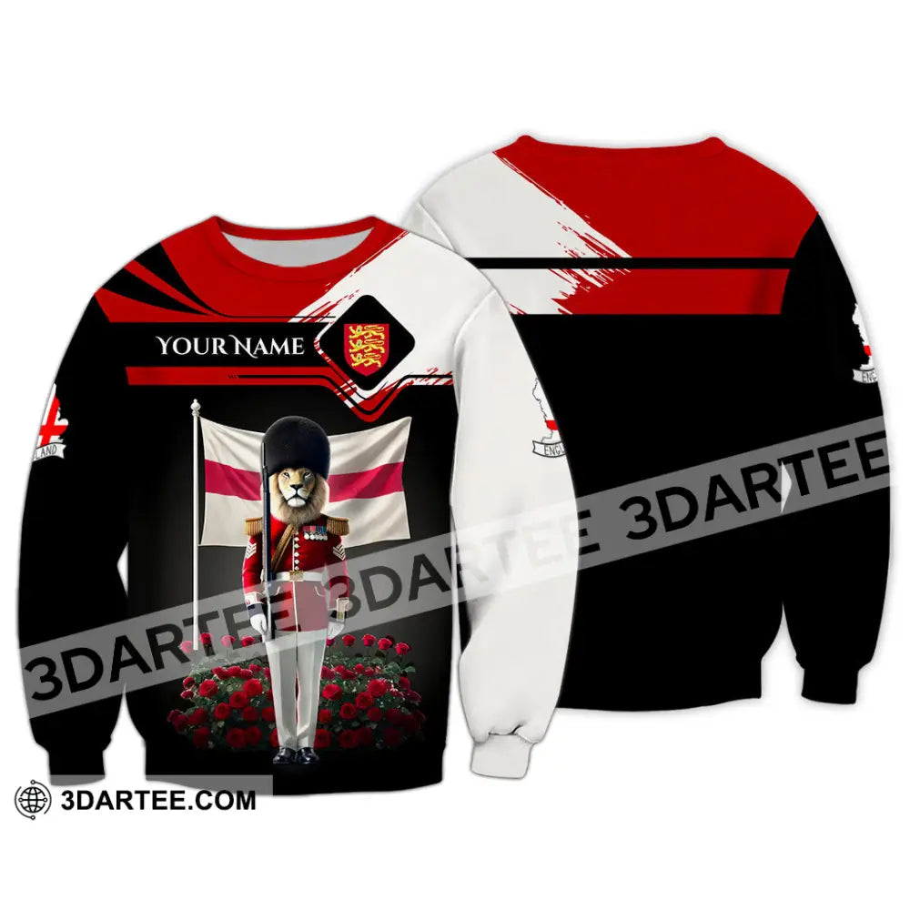 Unisex Shirt Custom Name England Lover Gift Long Sleeve / S T-Shirt