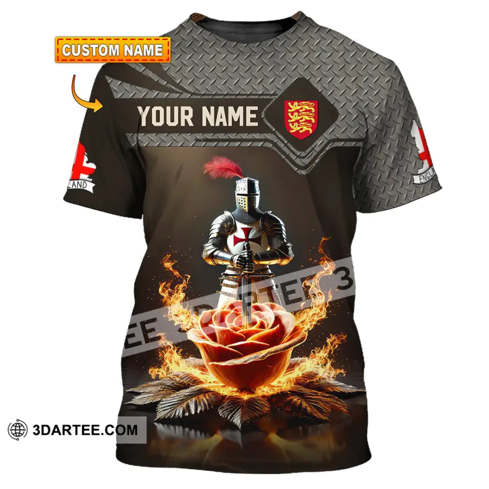 Unisex Shirt Custom Name England Lover Gift T-Shirt