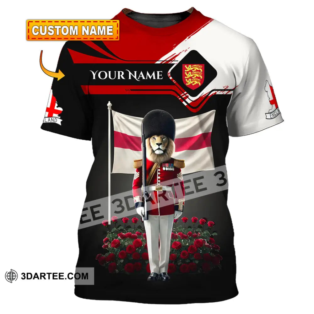 Unisex Shirt Custom Name England Lover Gift T-Shirt