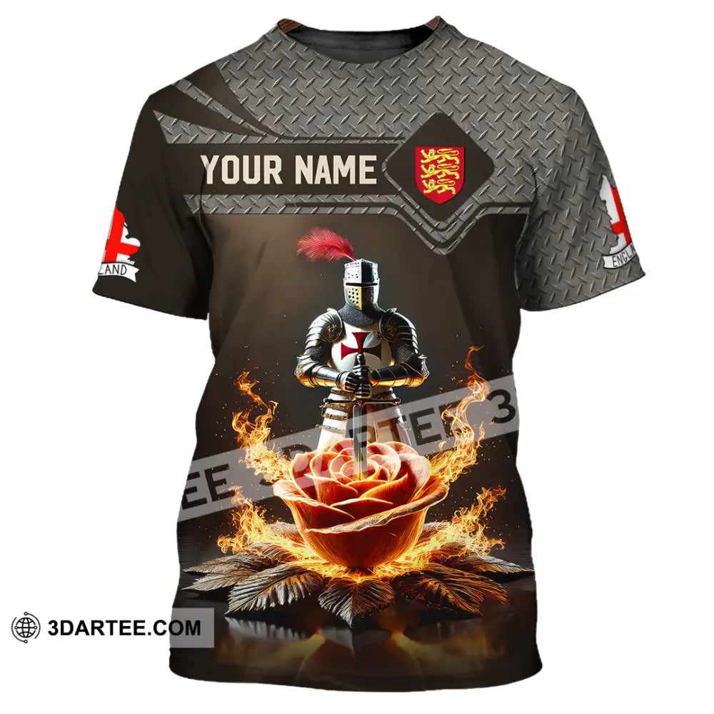 Unisex Shirt Custom Name England Lover Gift T-Shirt / S T-Shirt