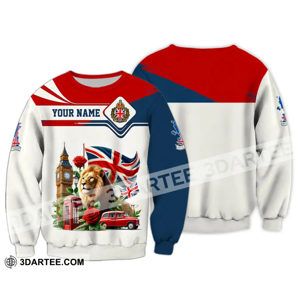 Unisex Shirt Custom Name England Lover Polo Long Sleeve English Gift / S T-Shirt