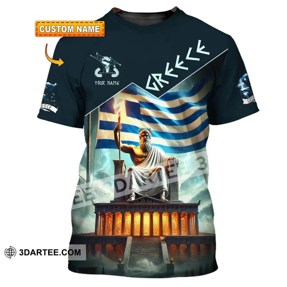 Unisex Shirt Custom Name Greece T-Shirt Lover Gift T-Shirt