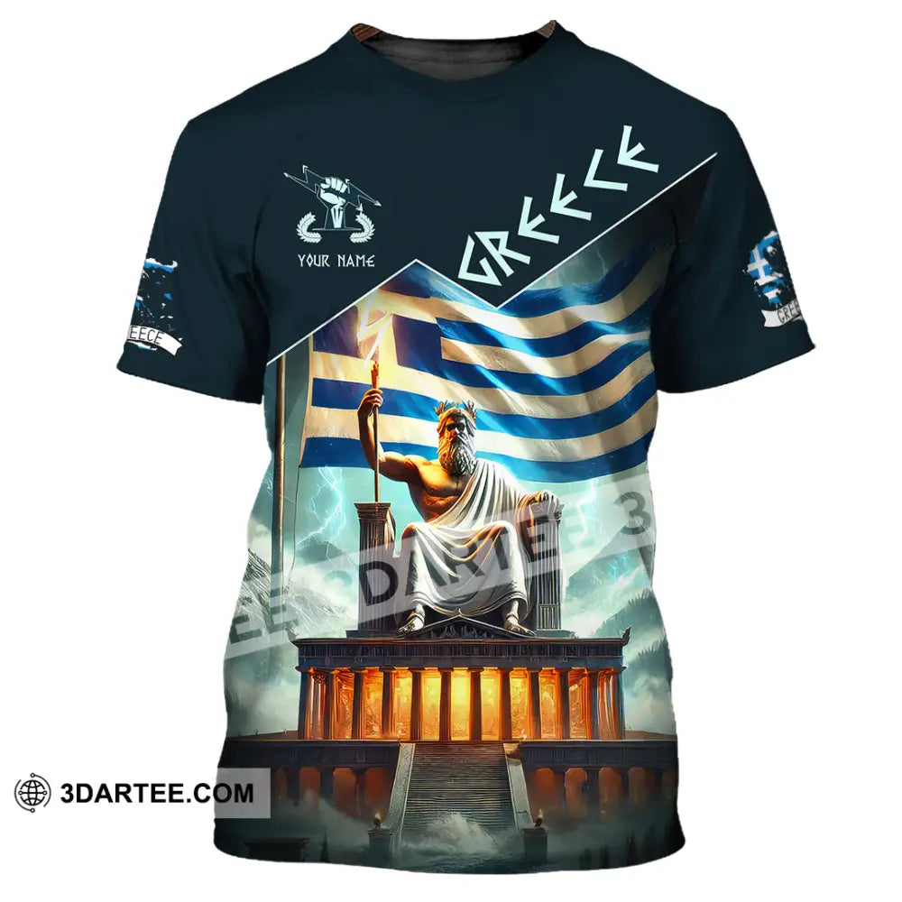 Unisex Shirt Custom Name Greece T-Shirt Lover Gift / S T-Shirt