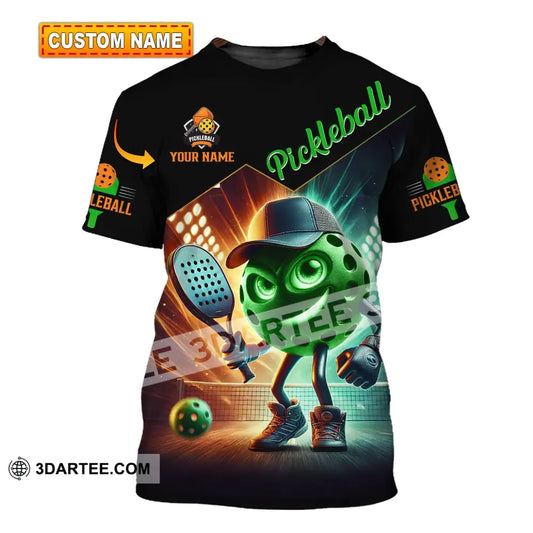 Unisex Shirt - Custom Name Green Pickleball T-Shirt
