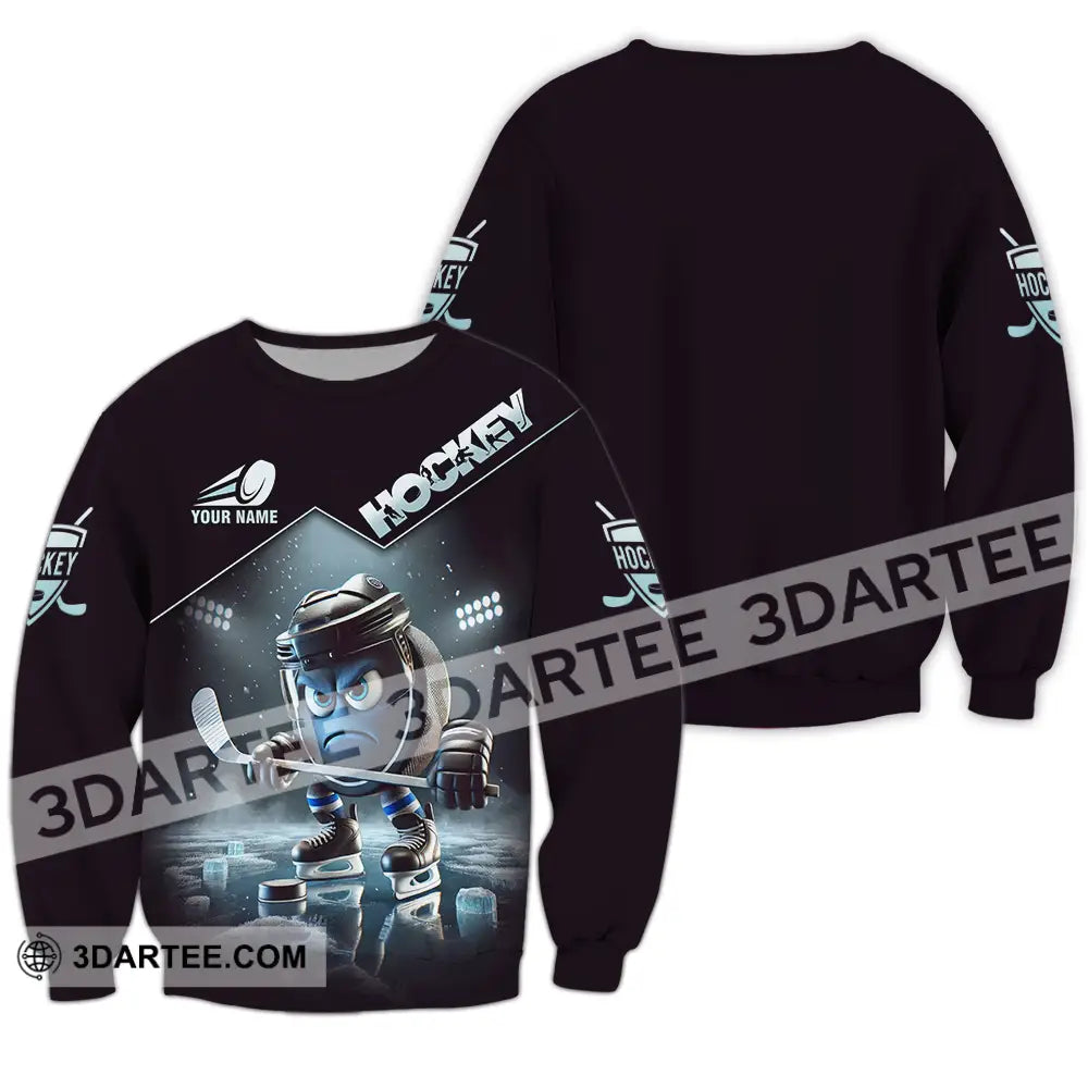 Unisex Shirt - Custom Name Hockey Long Sleeve / S T-Shirt
