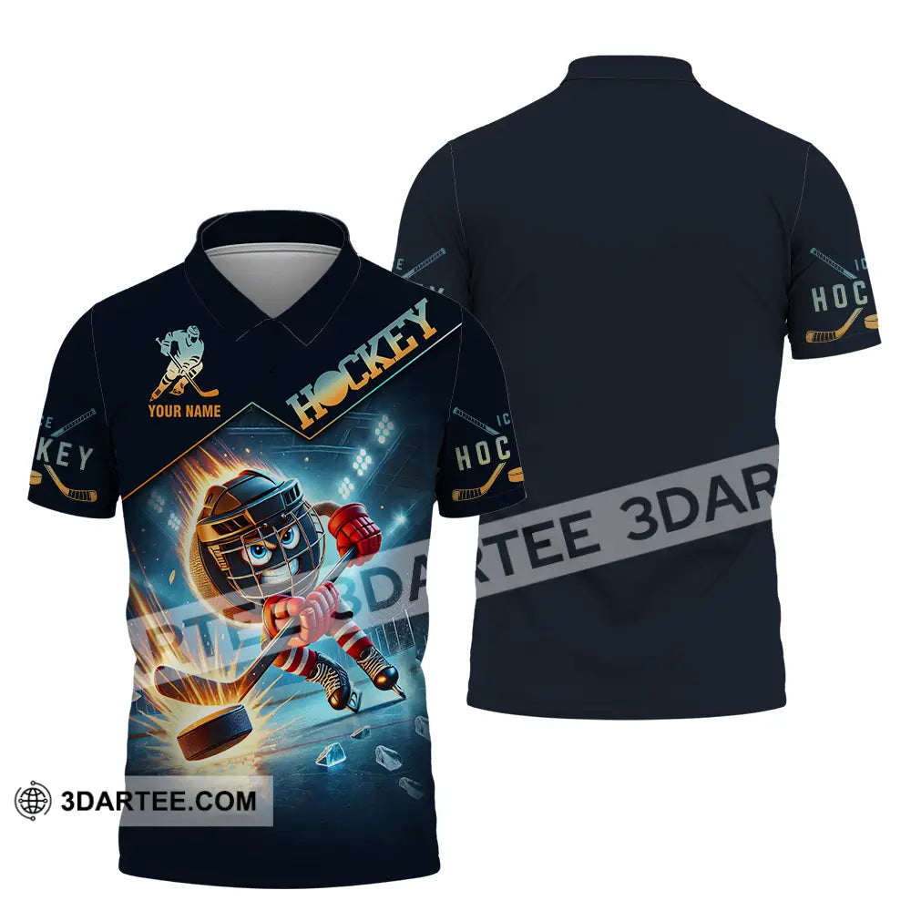Unisex Shirt - Custom Name Hockey Polo / S T-Shirt