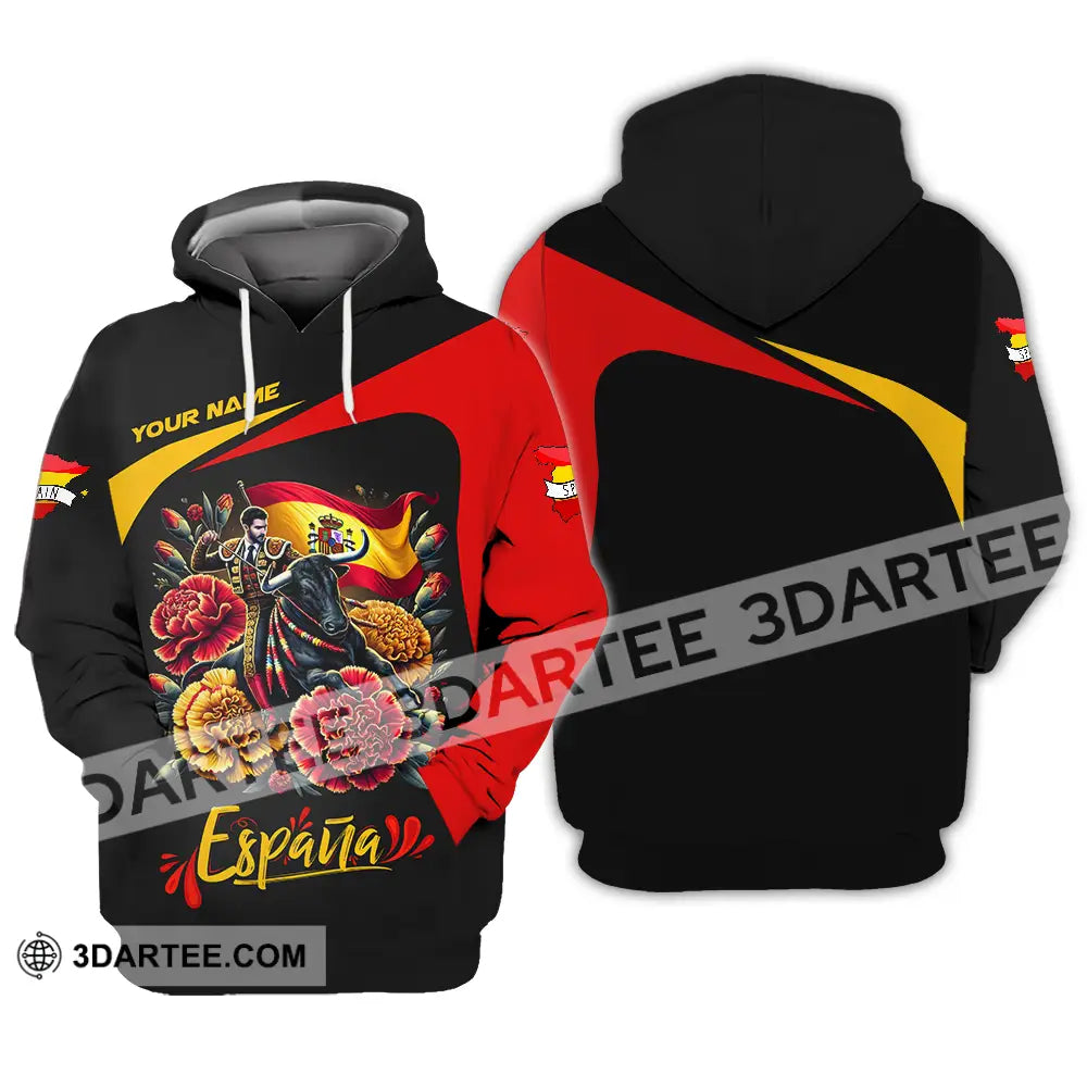 Unisex Shirt - Custom Name Icon Spain Hoodie / S T-Shirt
