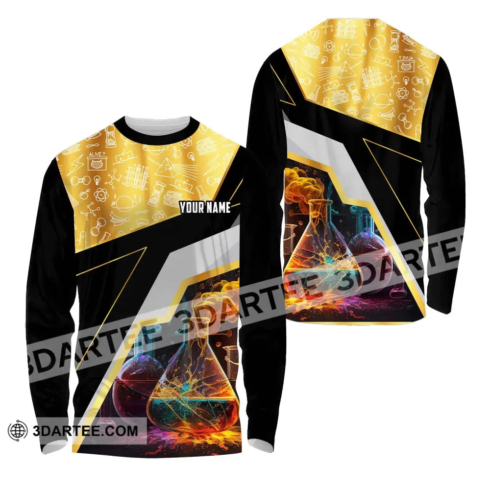 Unisex Shirt - Custom Name Lab Scientist Long Sleeve / S T-Shirt