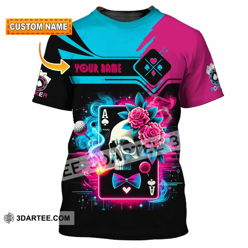Unisex Shirt Custom Name Poker Hoodie Polo Long Sleeve T-Shirt