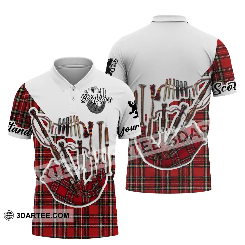 Unisex Shirt Custom Name Scotland Scottish Hoodie T-Shirt Gift For Lover Polo / S