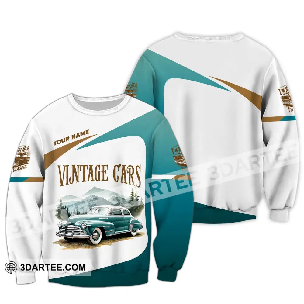 Unisex Shirt Custom Name Vintage Car Polo Long Sleeve Gift For Lover / S T-Shirt