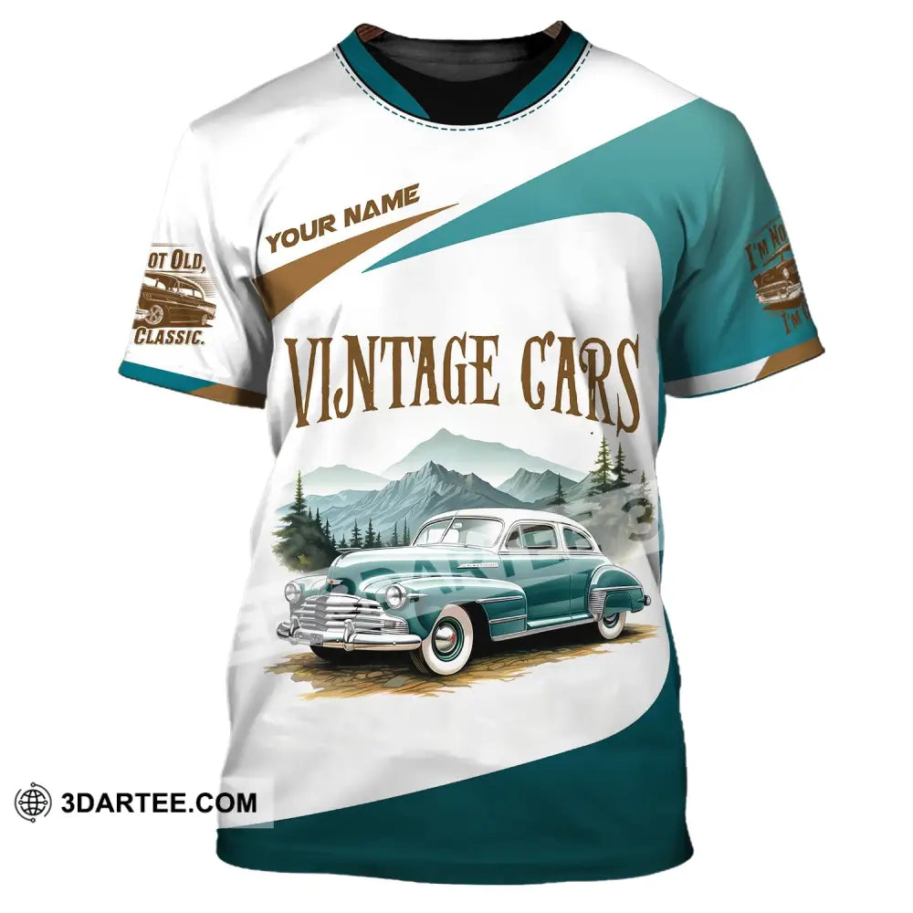 Unisex Shirt Custom Name Vintage Car Polo Long Sleeve Gift For Lover T-Shirt / S T-Shirt