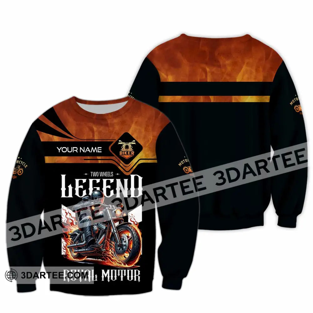 Unisex Shirt Custom Name Vintage Motorbike Love T-Shirt Long Sleeve / S T-Shirt