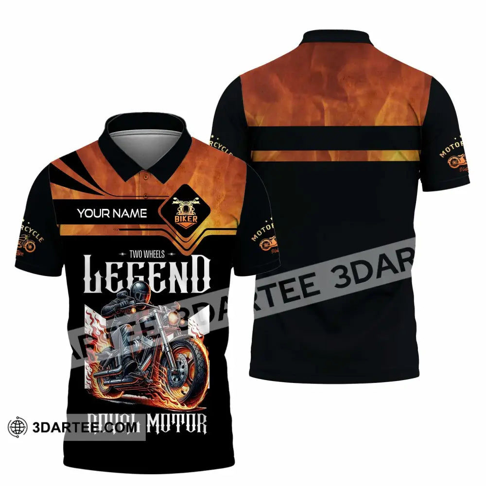 Unisex Shirt Custom Name Vintage Motorbike Love T-Shirt Polo / S T-Shirt