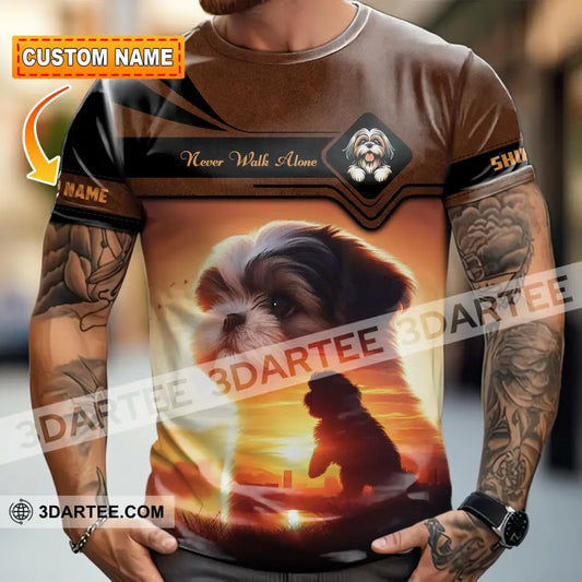 Unisex Shirt - Custom Never Walk Alone Shih Tzu Shirt T-shirt