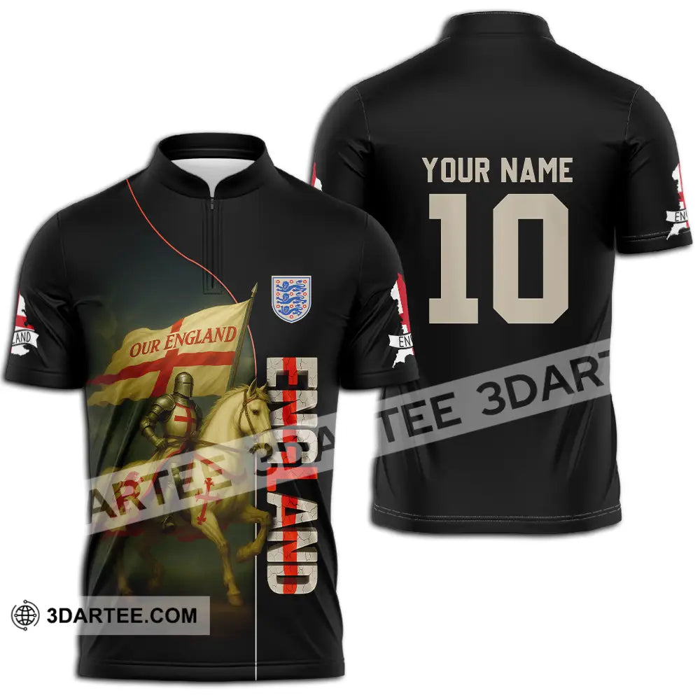 Unisex Shirt - Custom Our England Shirt Zipper Polo Shirt / S T-shirt