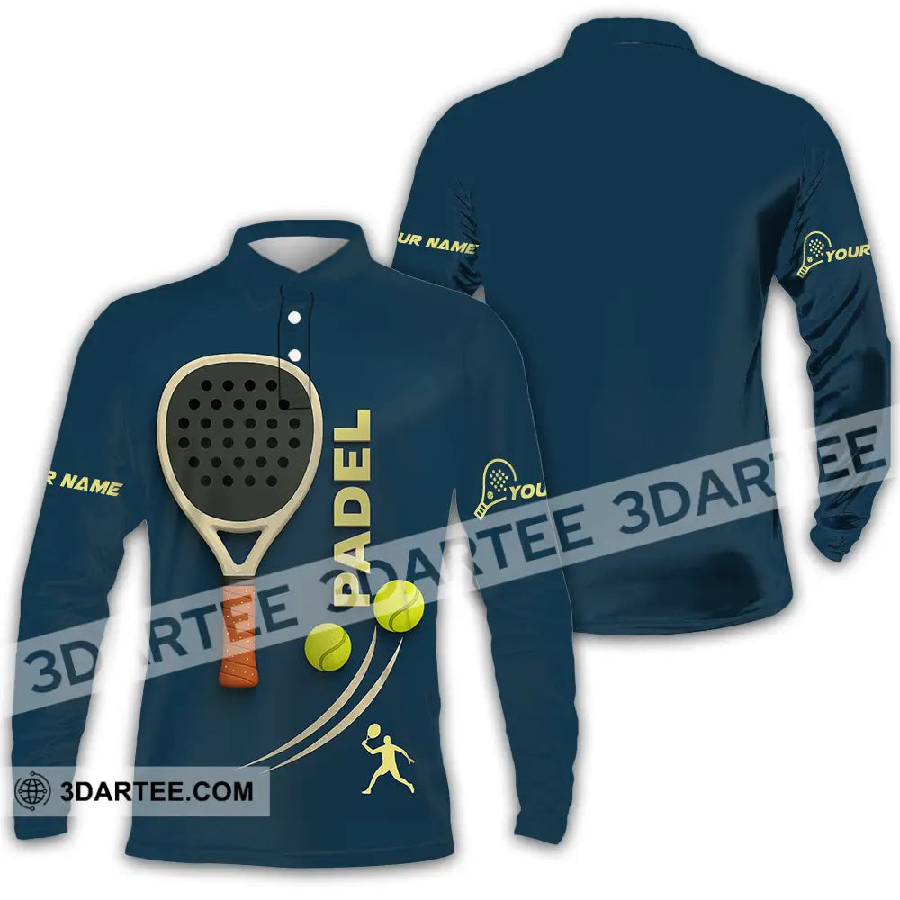 Unisex Shirt - Custom Padel Shirt Long Sleeve Polo / S T-shirt