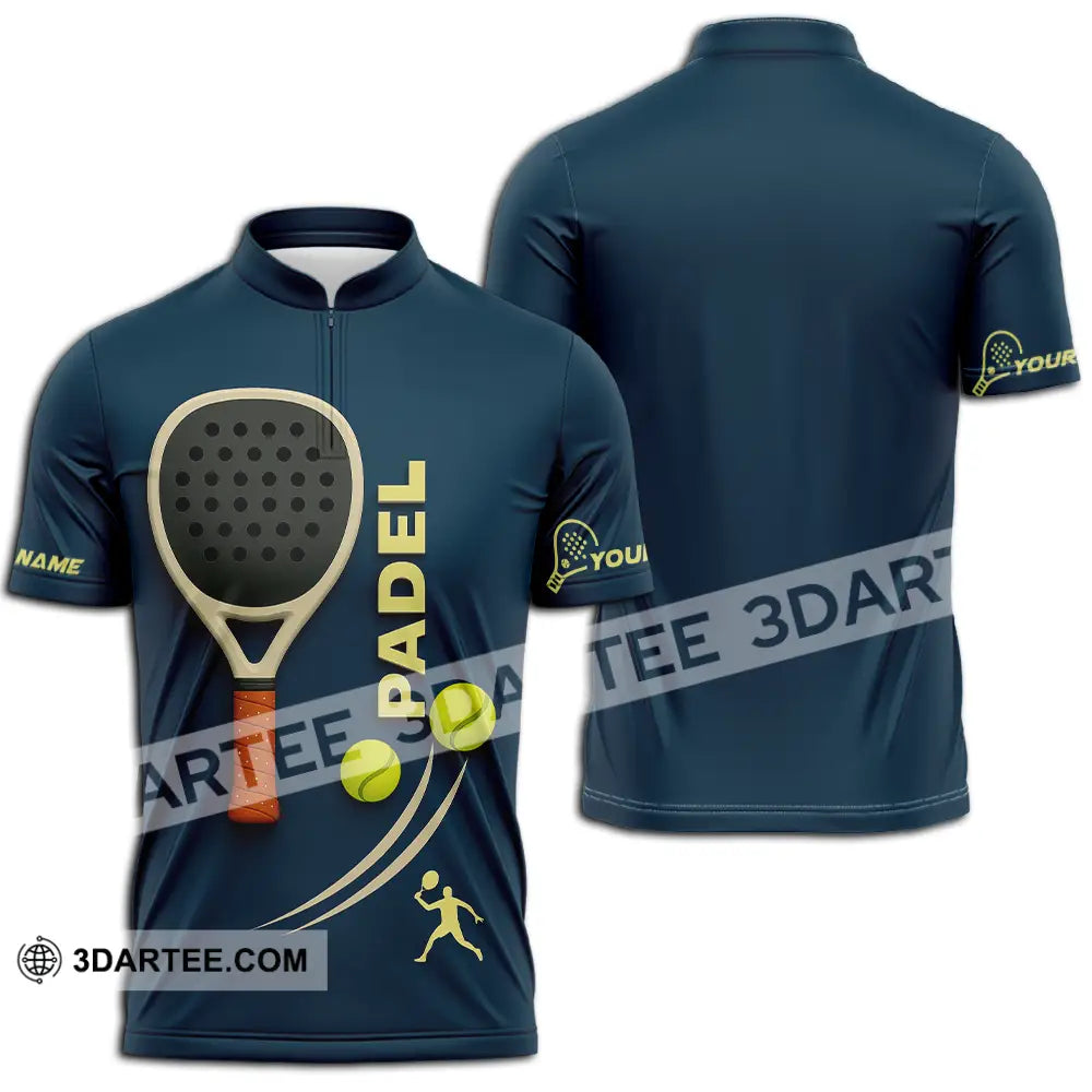 Unisex Shirt - Custom Padel Shirt Zipper Polo Shirt / S T-shirt