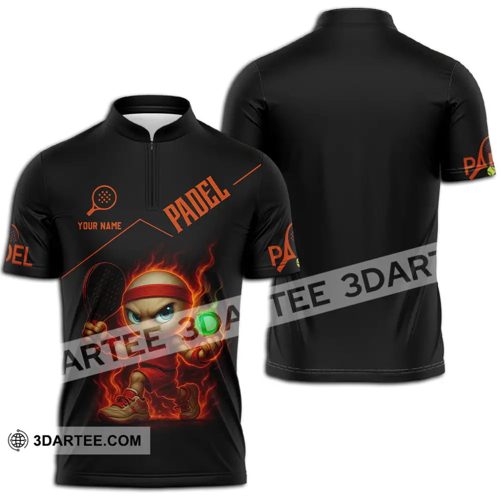 Unisex Shirt - Custom Padel Shirt Zipper Polo Shirt / S T-shirt