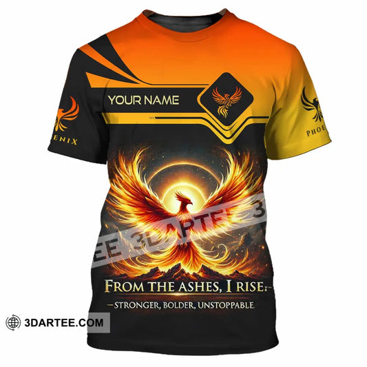 Unisex Shirt - Custom Phoenix From The Ashes I Rise Stronger Bolder Unstoppable Shirt T-Shirt / S T-shirt