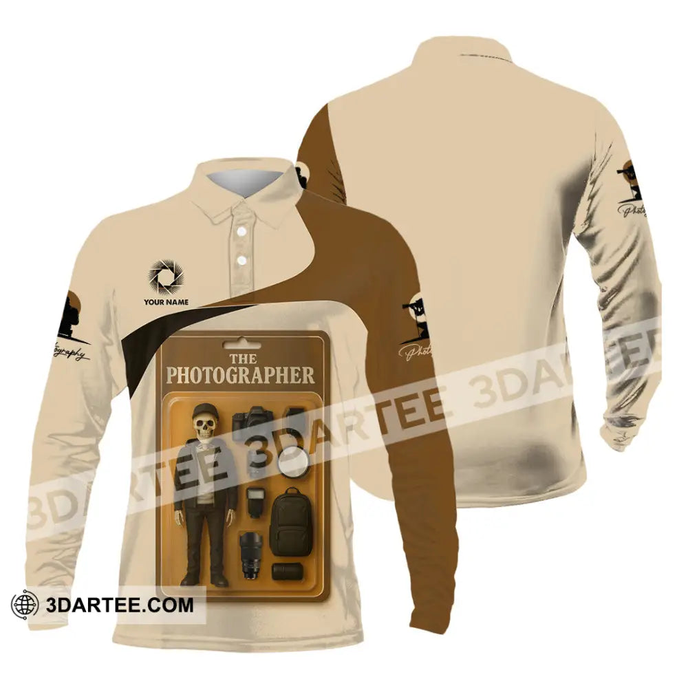 Unisex Shirt - Custom Photographer Shirt Long Sleeve Polo / S T-shirt