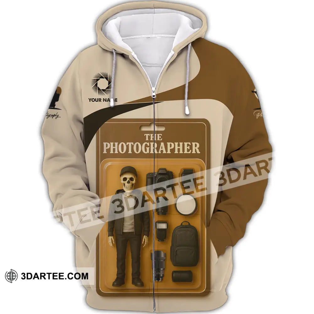 Unisex Shirt - Custom Photographer Shirt Zipper Hoodie / S T-shirt