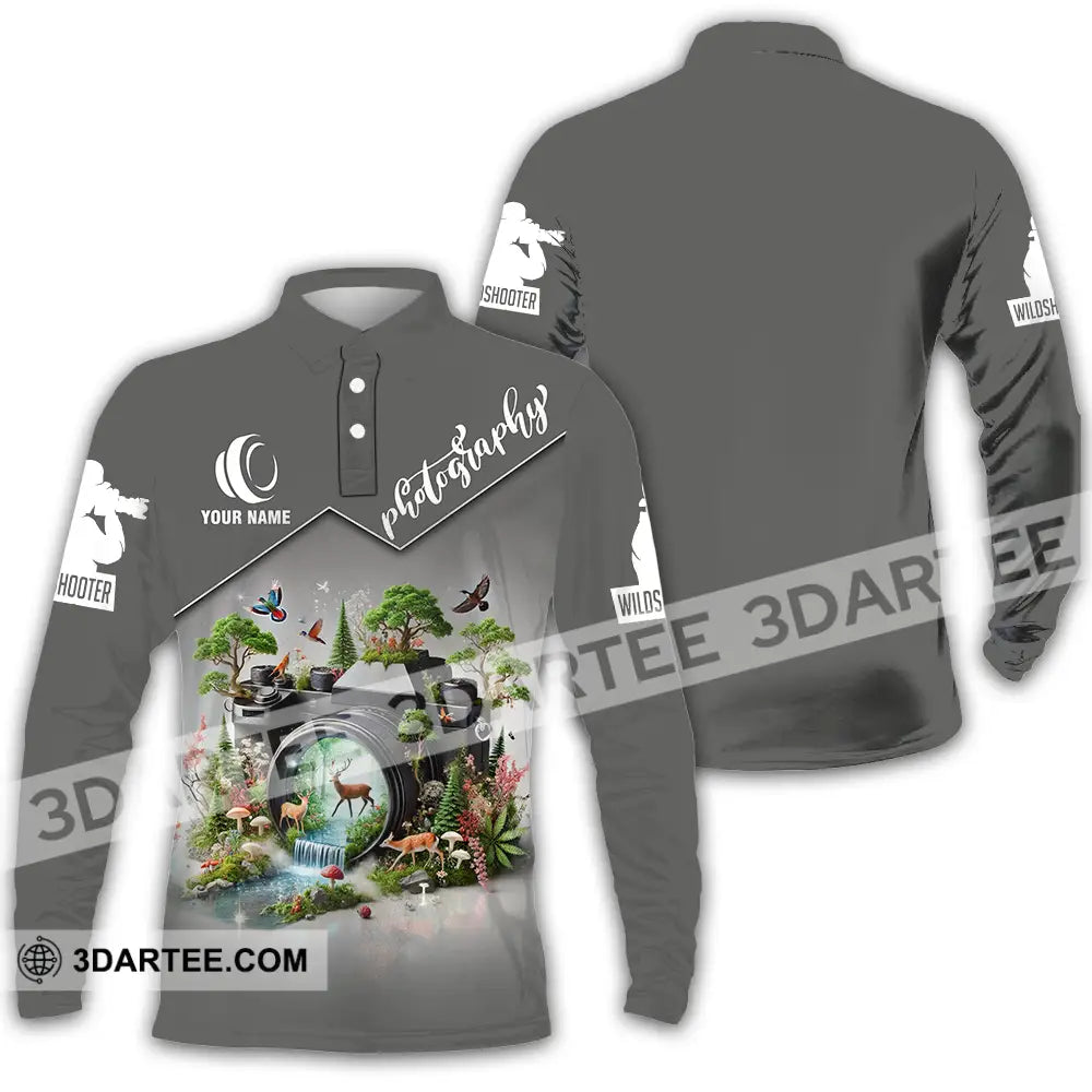Unisex Shirt - Custom Photography Lover Shirt Long Sleeve Polo / S T-shirt