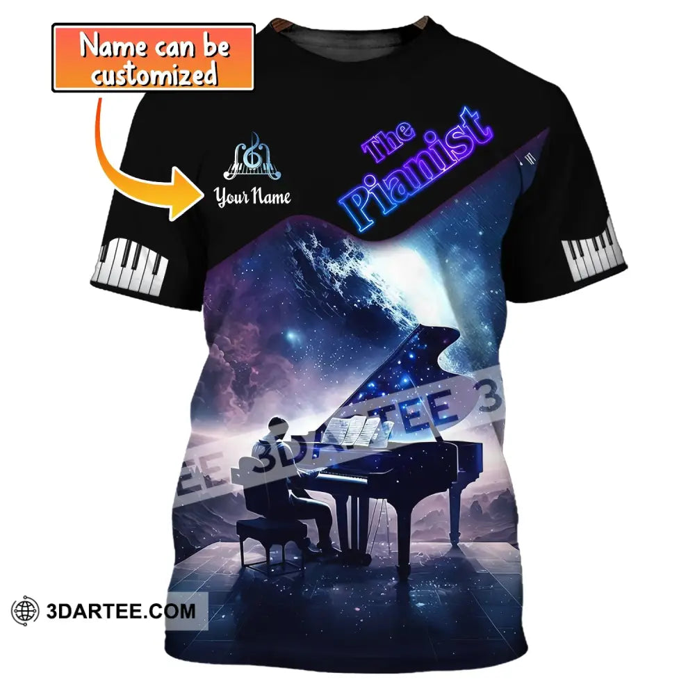 Unisex Shirt Custom Piano Pianist T-Shirt Music Lover Gift Player