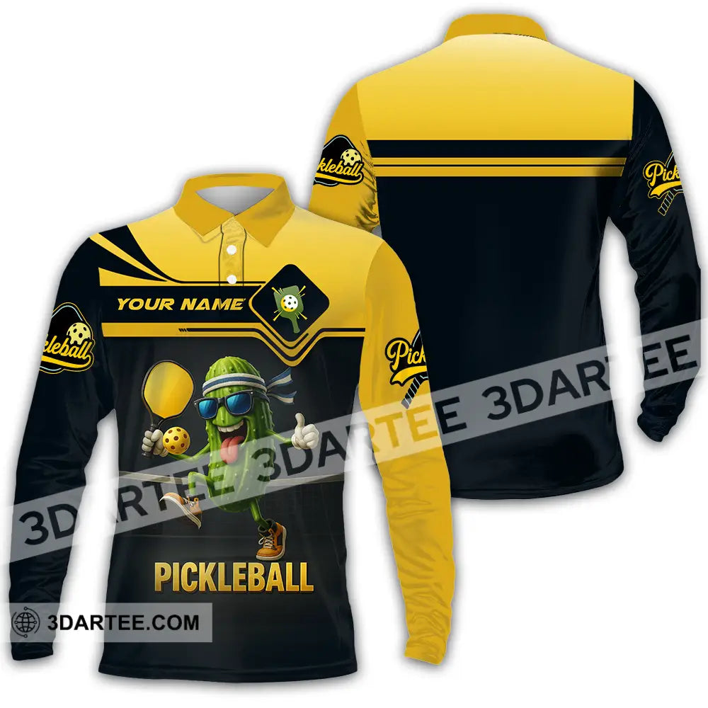 Unisex Shirt - Custom Pickleball Shirt Long Sleeve Polo / S T-shirt