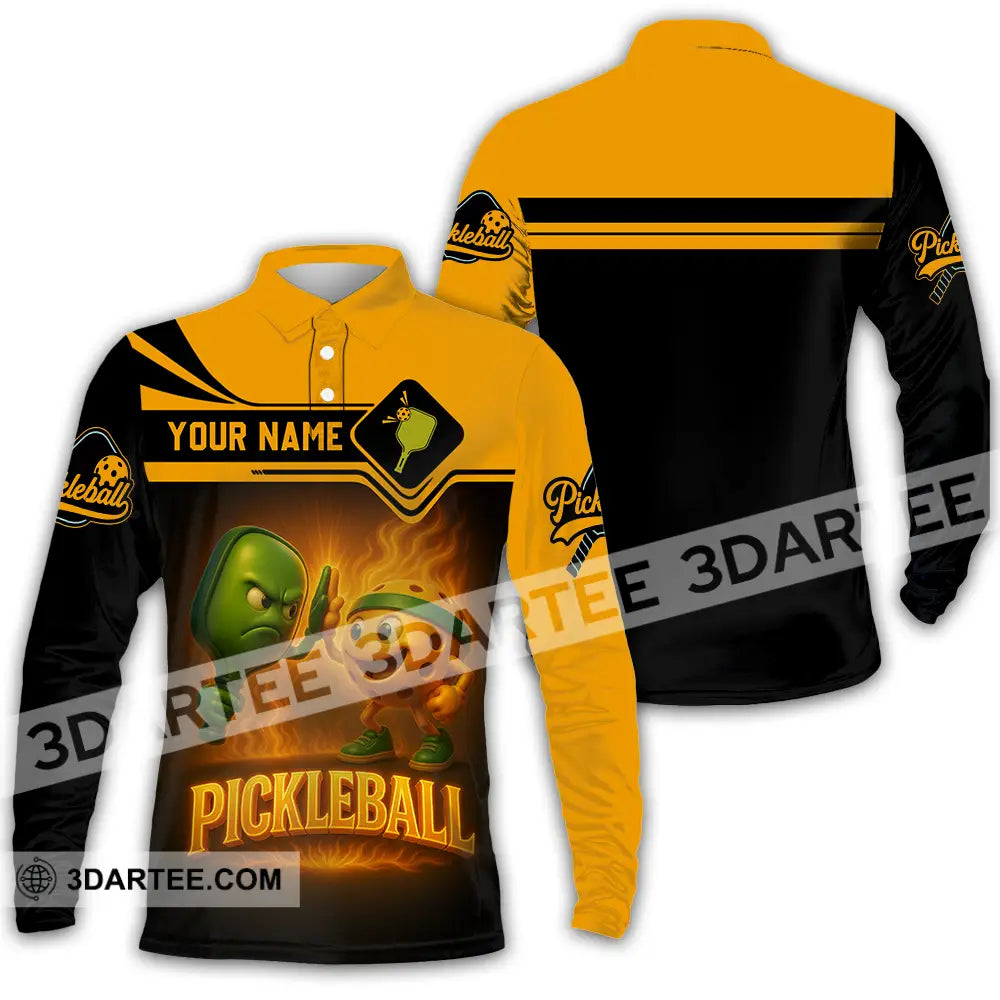 Unisex Shirt - Custom Pickleball Shirt Long Sleeve Polo / S T-shirt