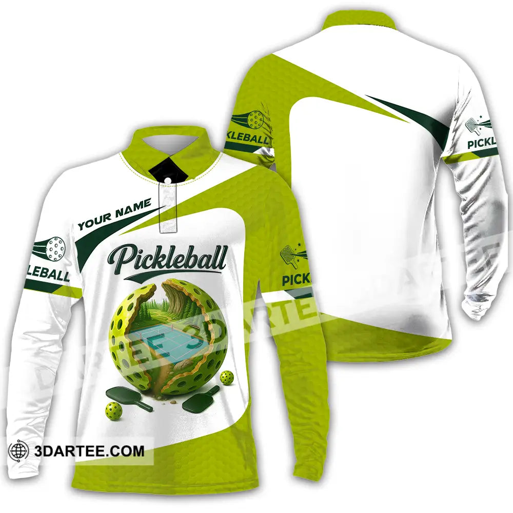 Unisex Shirt - Custom Pickleball Shirt Long Sleeve Polo / S T-shirt
