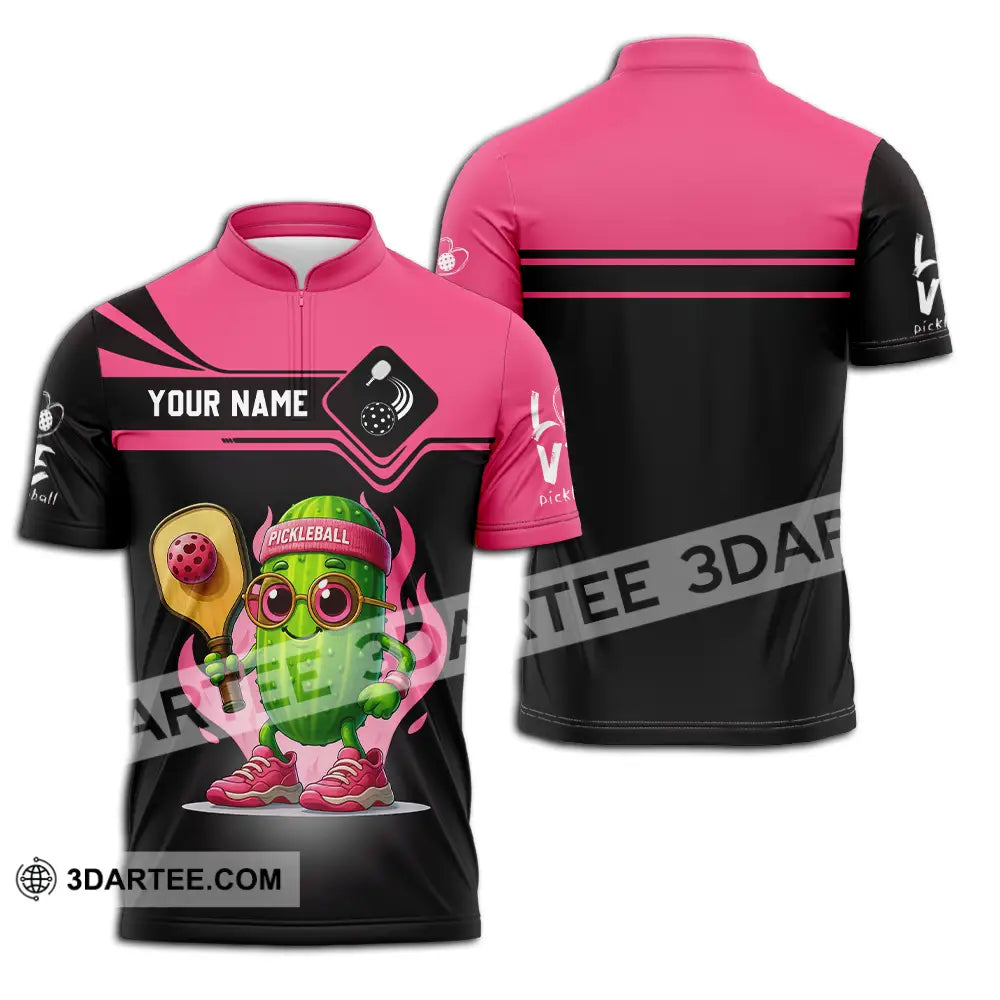 Unisex Shirt - Custom Pickleball Sport Shirt Zipper Polo Shirt / S T-shirt