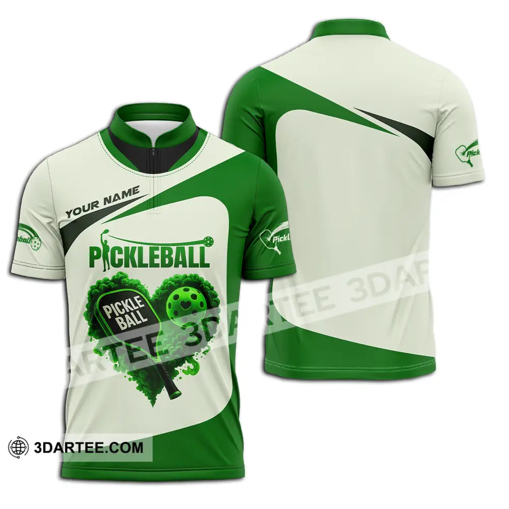 Unisex Shirt - Custom Pickleball Sport Shirt Zipper Polo Shirt / S T-shirt