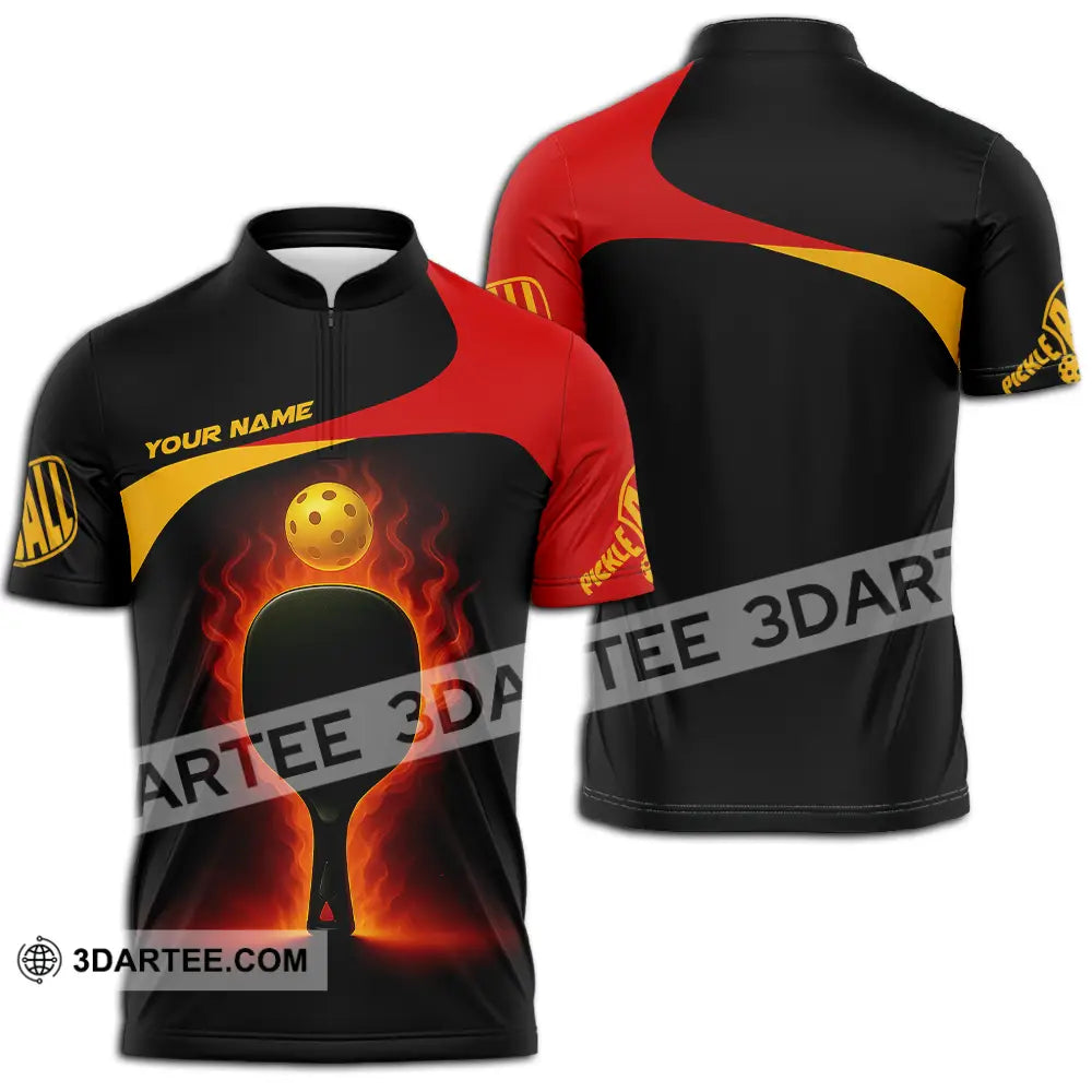 Unisex Shirt - Custom Pickleball Shirt Zipper Polo Shirt / S T-shirt