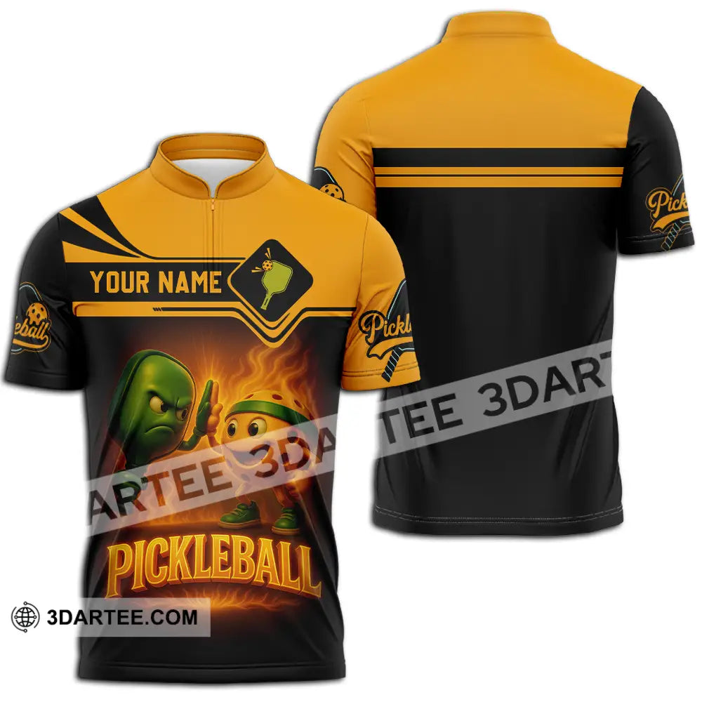 Unisex Shirt - Custom Pickleball Shirt Zipper Polo Shirt / S T-shirt