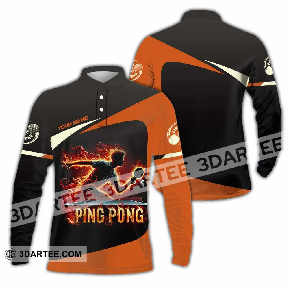 Unisex Shirt - Custom Ping Pong Shirt Long Sleeve Polo / S T-shirt