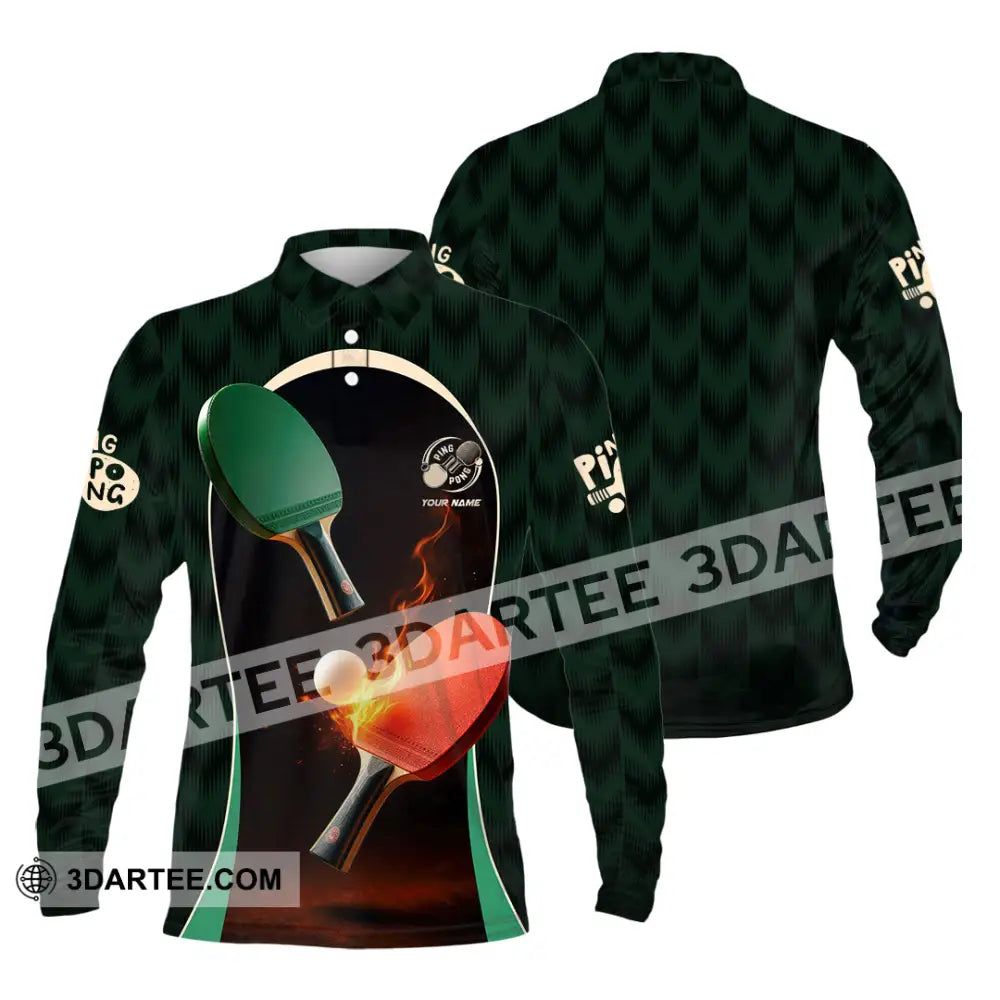 Unisex Shirt - Custom Ping Pong Shirt Long Sleeve Polo / S T-shirt