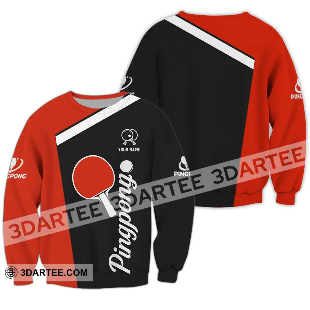 Unisex Shirt - Custom Ping Pong Shirt Long Sleeve / S T-shirt