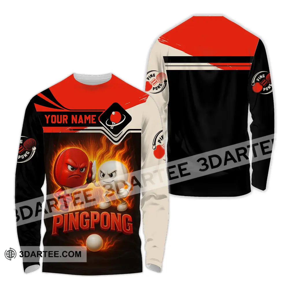 Unisex Shirt - Custom Ping Pong Shirt Long Sleeve Shirt / S T-shirt