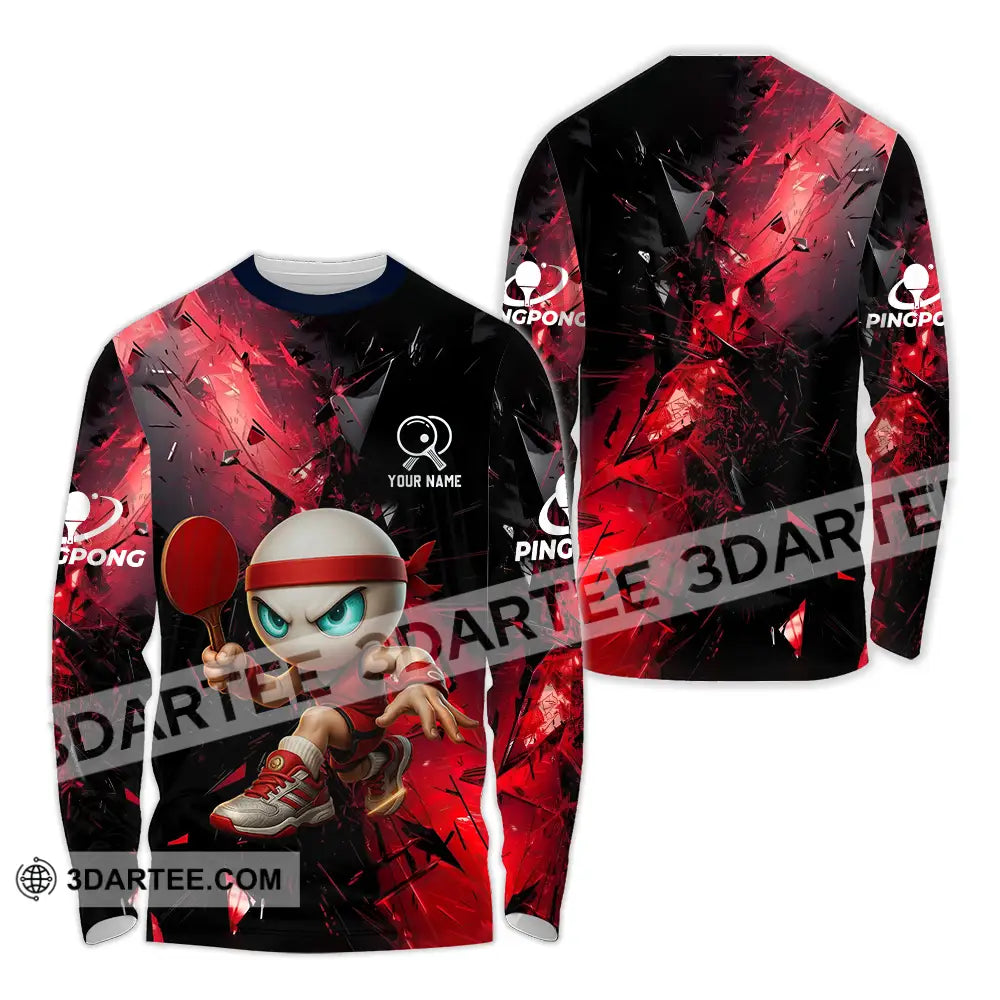 Unisex Shirt - Custom Ping Pong Shirt Long Sleeve Shirt / S T-shirt