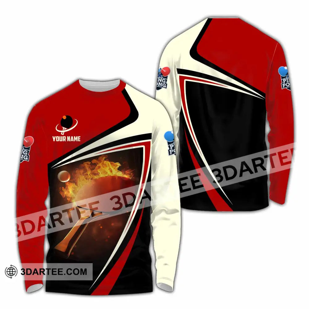 Unisex Shirt - Custom Ping Pong Lover Shirt Long Sleeve Shirt / S T-shirt