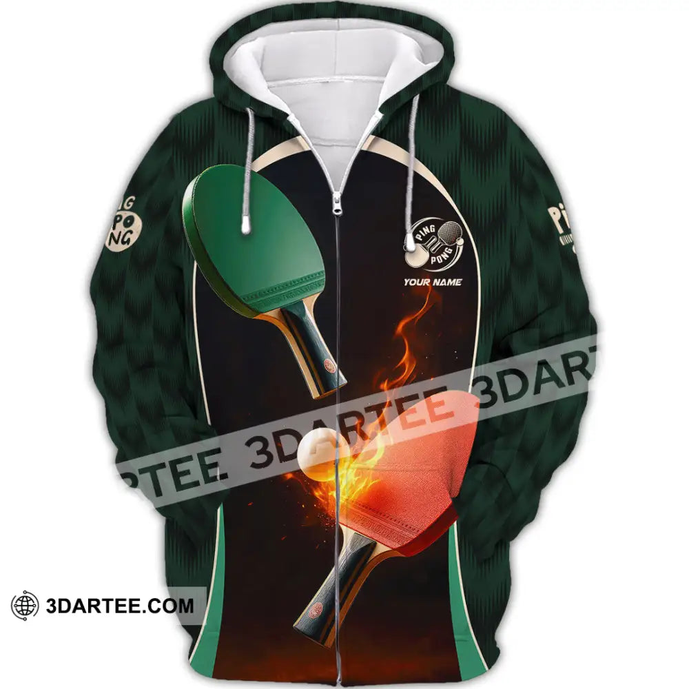 Unisex Shirt - Custom Ping Pong Shirt Zipper Hoodie / S T-shirt