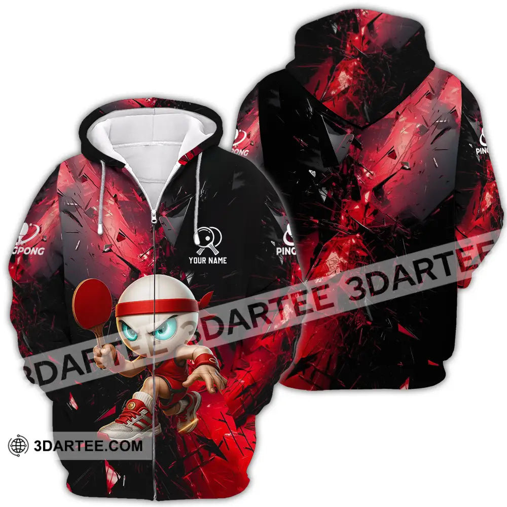 Unisex Shirt - Custom Ping Pong Shirt Zipper Hoodie / S T-shirt