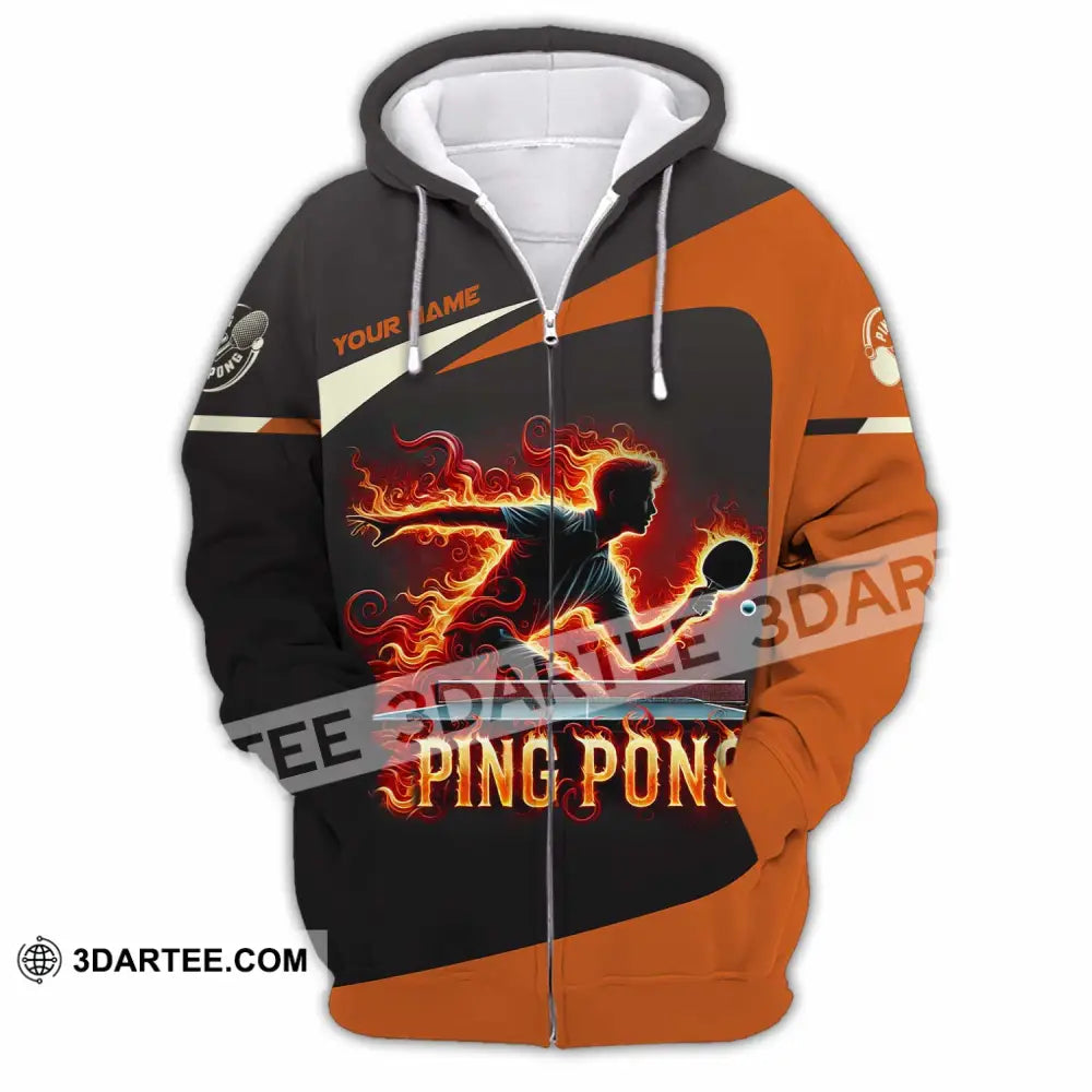 Unisex Shirt - Custom Ping Pong Shirt Zipper Hoodie / S T-shirt
